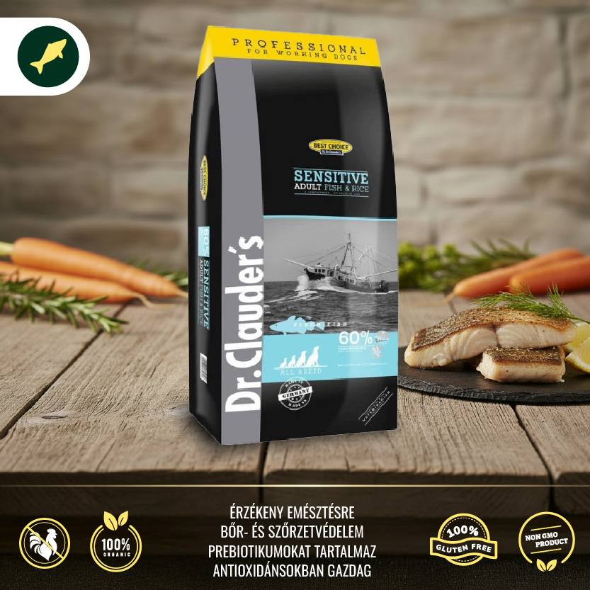 Dr Clauder's Sensitive - hal és rizs